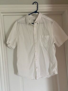 Goodfellow & Co White Short-Sleeve Button-Down Shirt